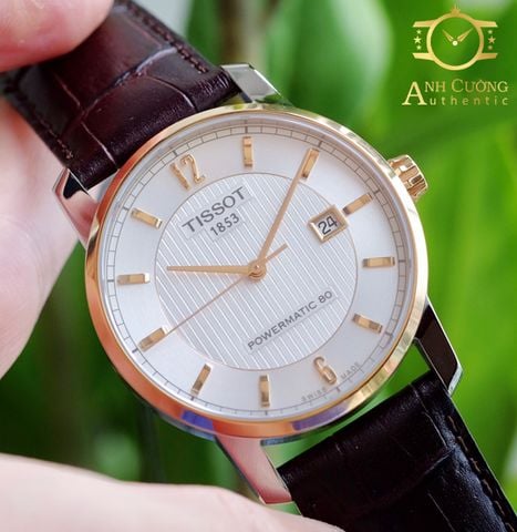 Đồng hồ Tissot T-Classic Powermatic Two-Tone Titanium Silver Dial T087.407.56.037.00 ( T0874075603700 )