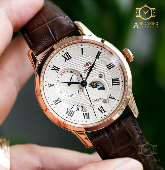 Orient sun and moon 3 rose gold new arrivals