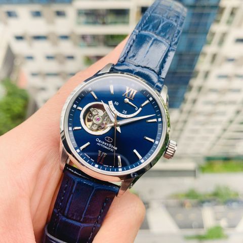 Orient star open heart blue RE-AT0006L