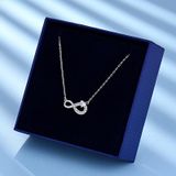 Dây chuyền Swarovski 5520576 Rhodium Crystal infinity Pendant chain necklace