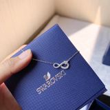 Dây chuyền Swarovski 5520576 Rhodium Crystal infinity Pendant chain necklace