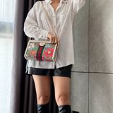 Túi xách Gucci padlock - ophidia Gucci hoa - ví size 19