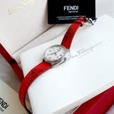 Đồng hồ Fendi Momento White Dial Red Leather Ladies Watch F217034573D1