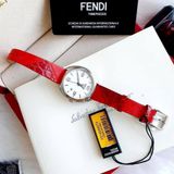 Đồng hồ Fendi Momento White Dial Red Leather Ladies Watch F217034573D1