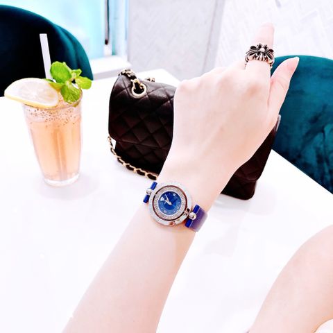 Đồng hồ Versace VE7900220 Eon Silver Dial Royal Blue leather ladies watch