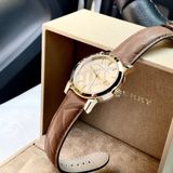 Đồng hồ Burberry BU9153 Leather Strap Gold-Tone Dial Ladies Watch