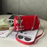 Túi xách Burberry small Lola logo print bag  - red