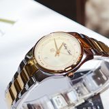 Đồng hồ Mathey Tissot Elisa White Dial Ladies D2111BI2 dây kim loại