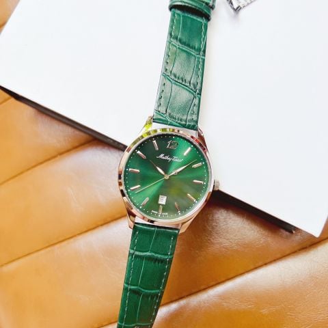 ĐỒNG HỒ NAM MATHEY TISSOT H411AV URBAN QUARTZ GREEN DIAL DÂY DA