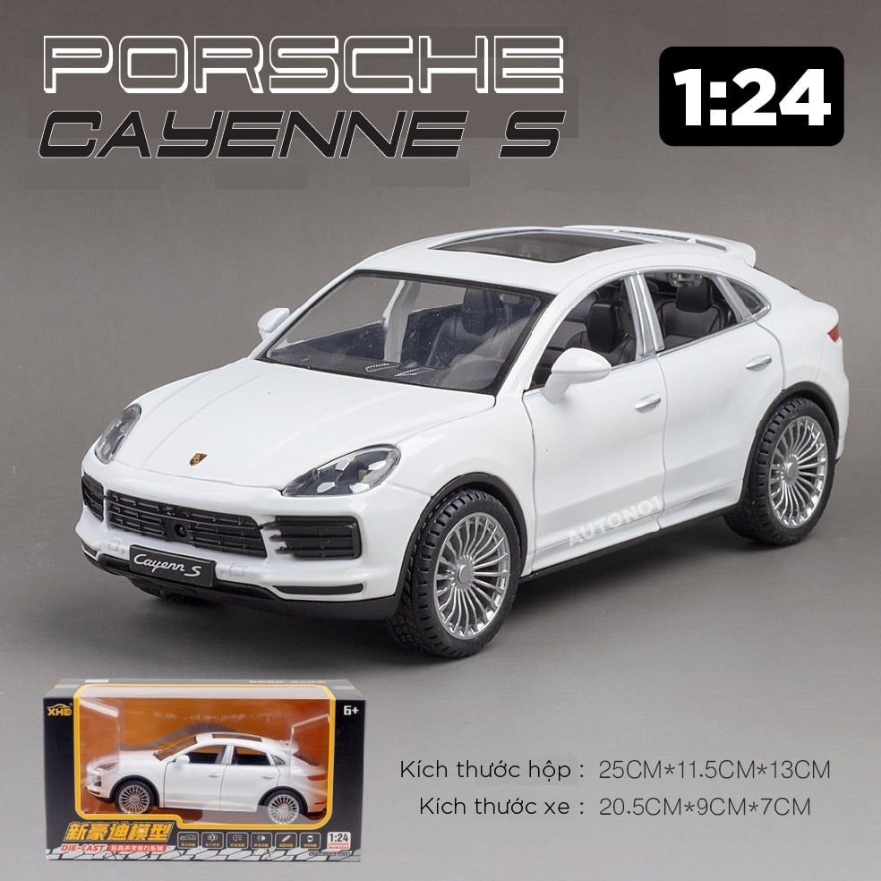  Mô hình xe Porsche Cayenne S full open có đèn và âm thanh tỉ lệ 1:24 XHD Model OT442 