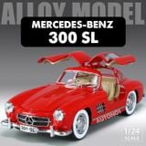  Mô hình xe Mercedes-Benz 300 SL full open có đèn có âm thanh đánh lái được tỉ lệ 1:24 Jinlifang OT433 