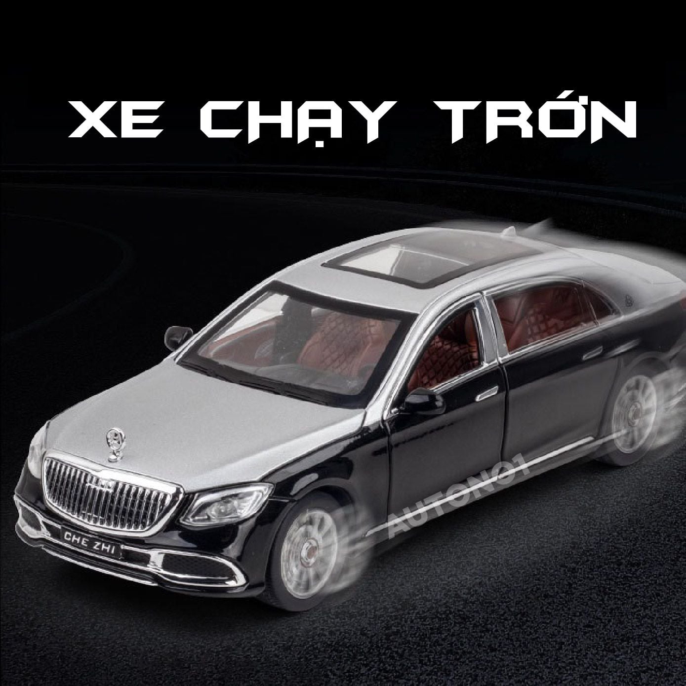  Mô hình xe Mercedes Maybach S600 full open tỉ lệ 1:24 Chezhi OT443 