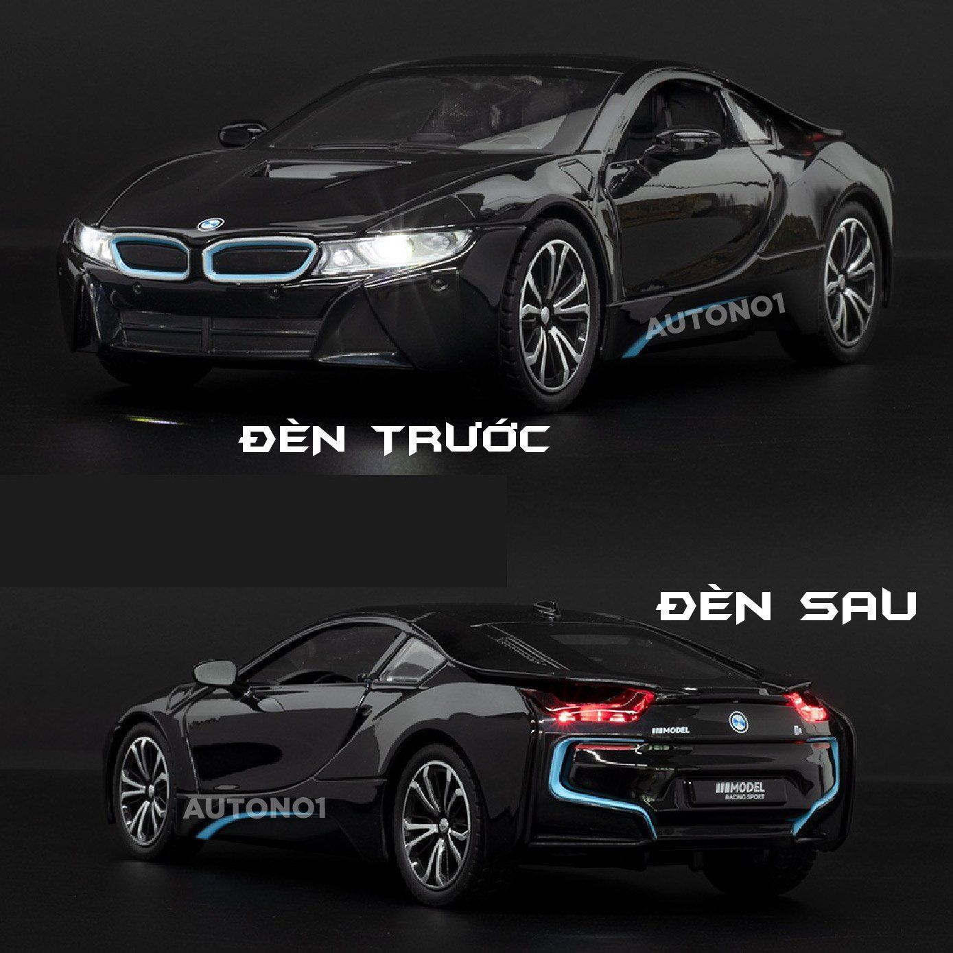  Mô hình xe BMW i8 tỉ lệ 1:22 Jiaye Model OT387 