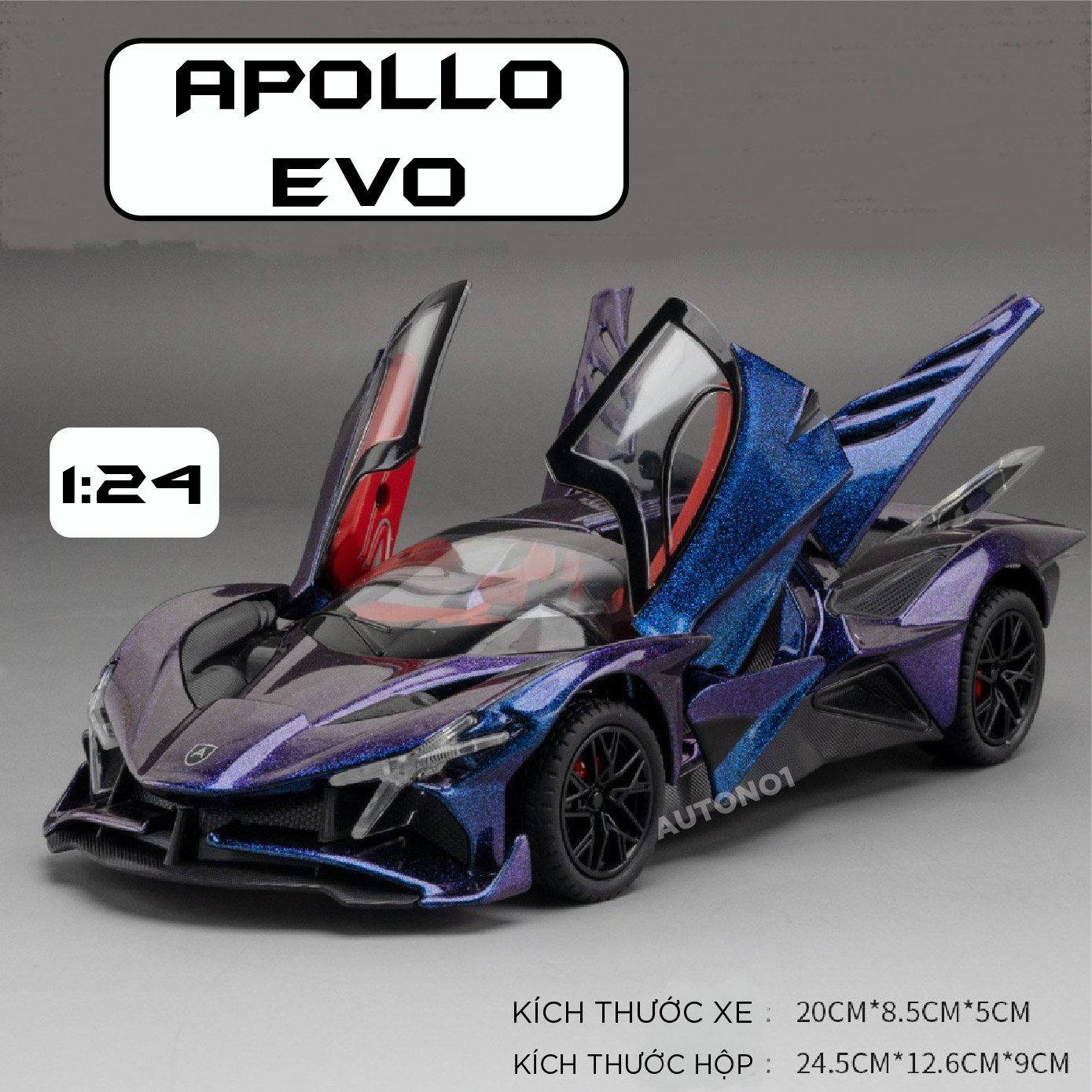  Mô hình xe Apollo Project Evo V12 tỉ lệ 1:24 Chezhi OT390 