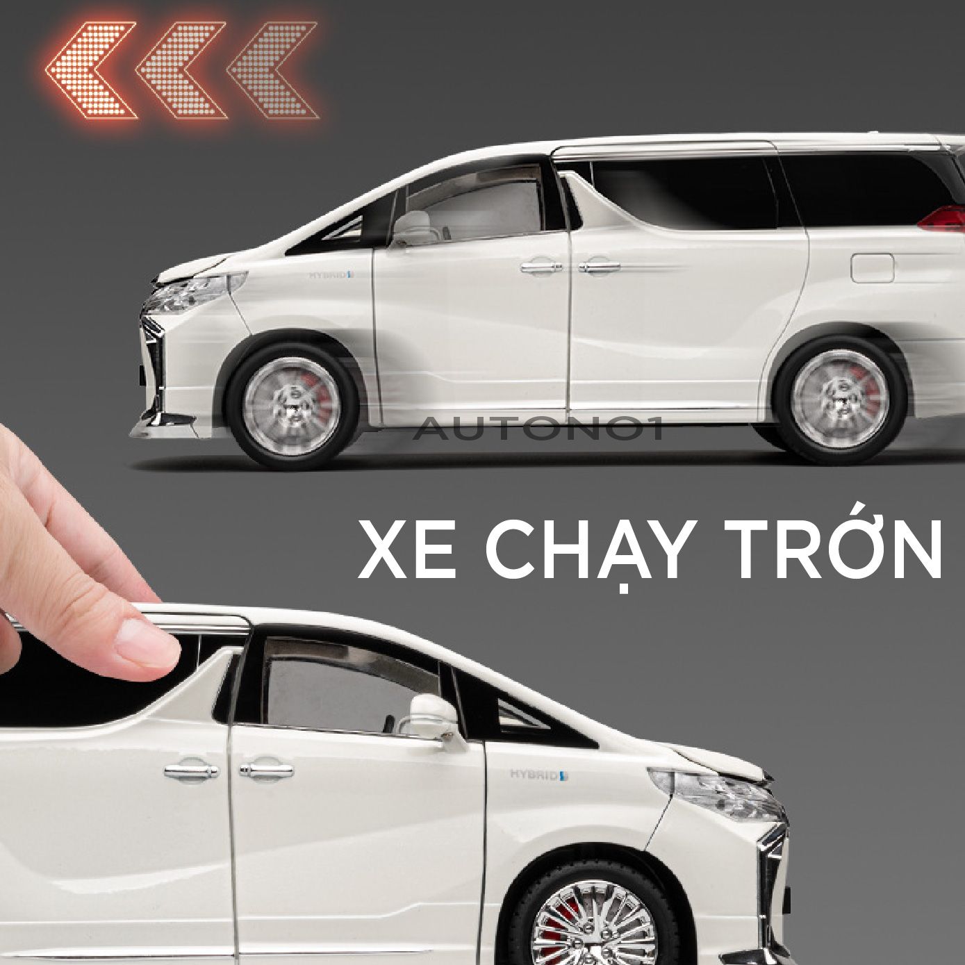  Mô hình xe Toyota Alphard full open âm thanh - đèn tỉ lệ 1:18 Chezhi OT375 