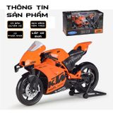  Mô hình xe KTM RC 8C tỉ lệ 1:12 Welly MT068 