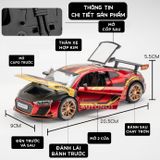  Mô hình xe Audi R8 V10 full open , đánh lái được tỉ lệ 1:24 Miniauto OT354 