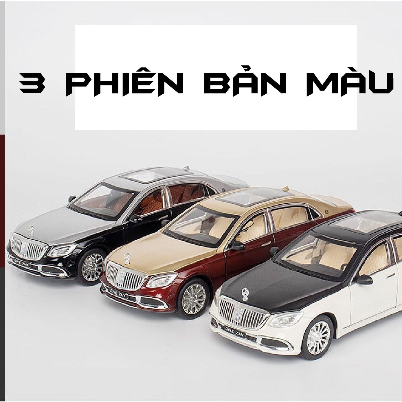  Mô hình xe Mercedes Maybach S600 full open tỉ lệ 1:24 Chezhi OT443 