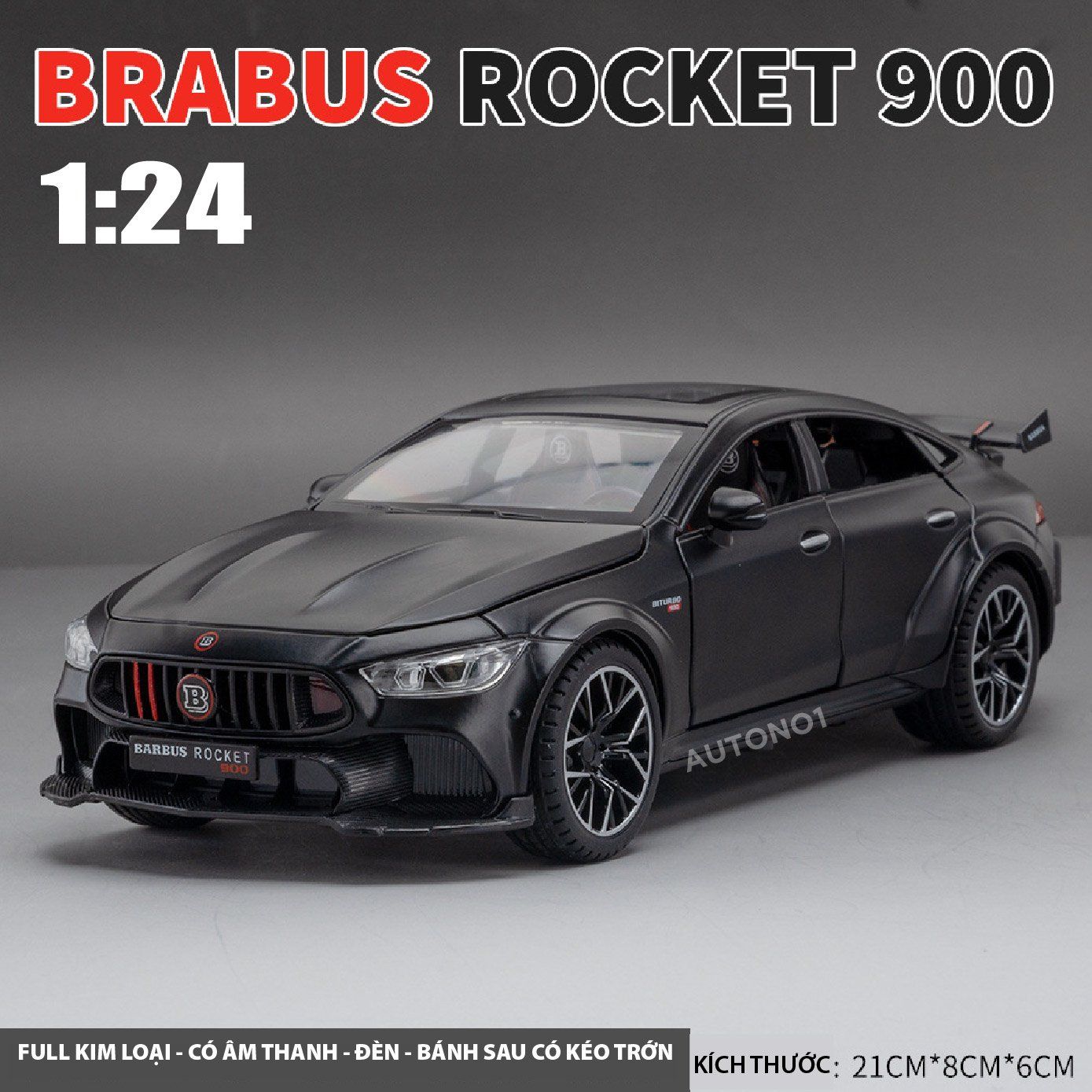  Mô hình xe Mercedes Benz Brabus Rocket 900 tỉ lệ 1:24 Alloy Model OT388 