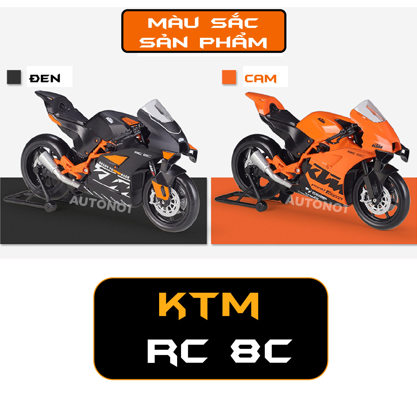  Mô hình xe KTM RC 8C tỉ lệ 1:12 Welly MT068 