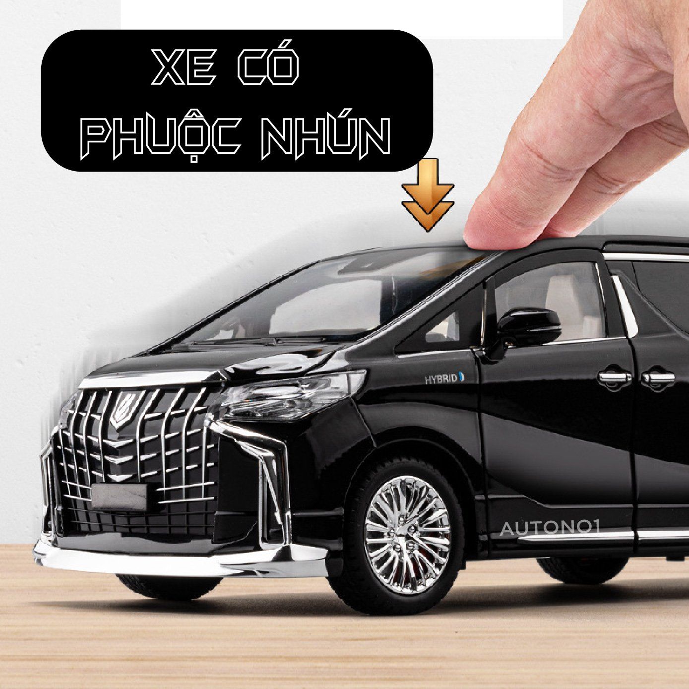  Mô hình xe Toyota Alphard full open âm thanh - đèn tỉ lệ 1:18 Chezhi OT375 