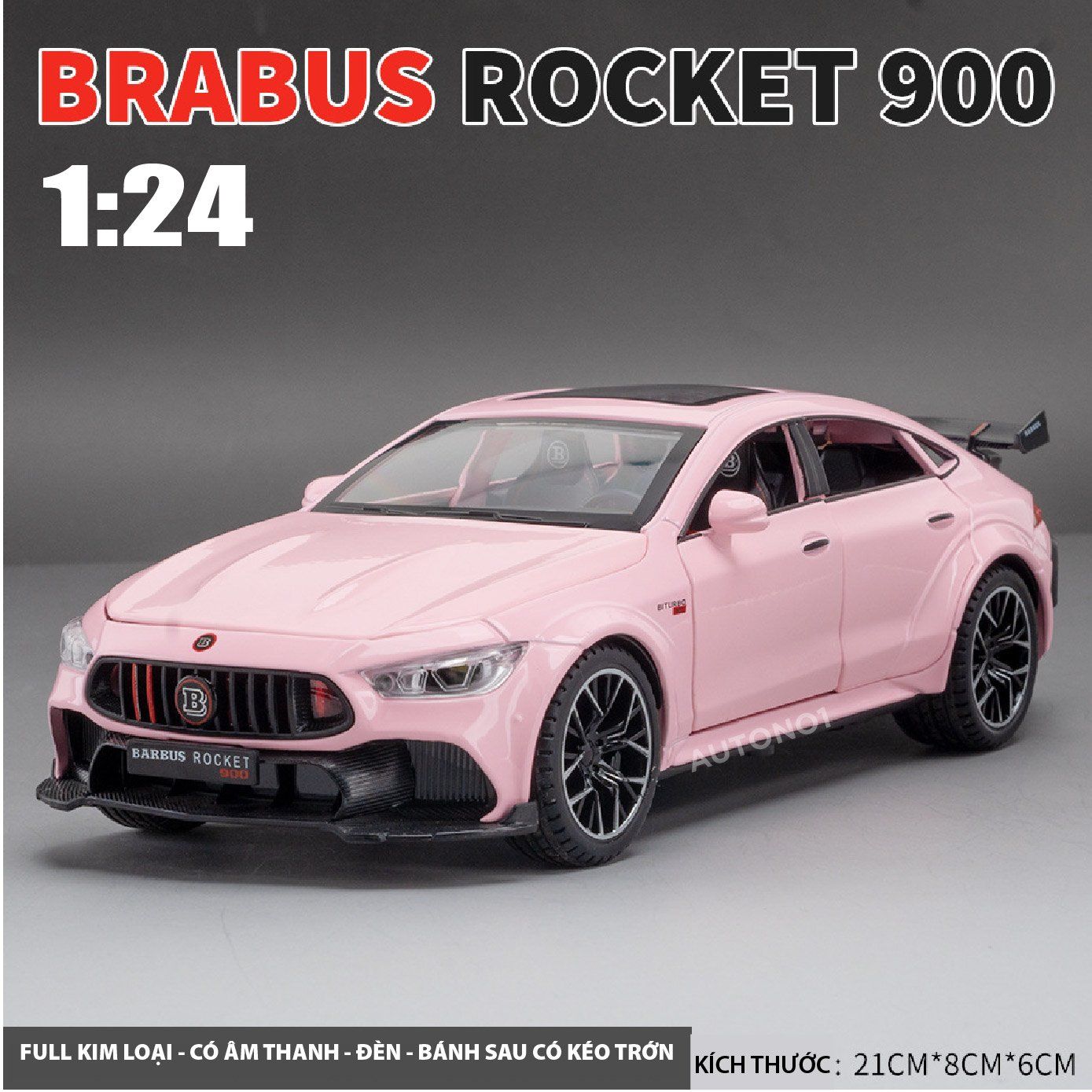  Mô hình xe Mercedes Benz Brabus Rocket 900 tỉ lệ 1:24 Alloy Model OT388 