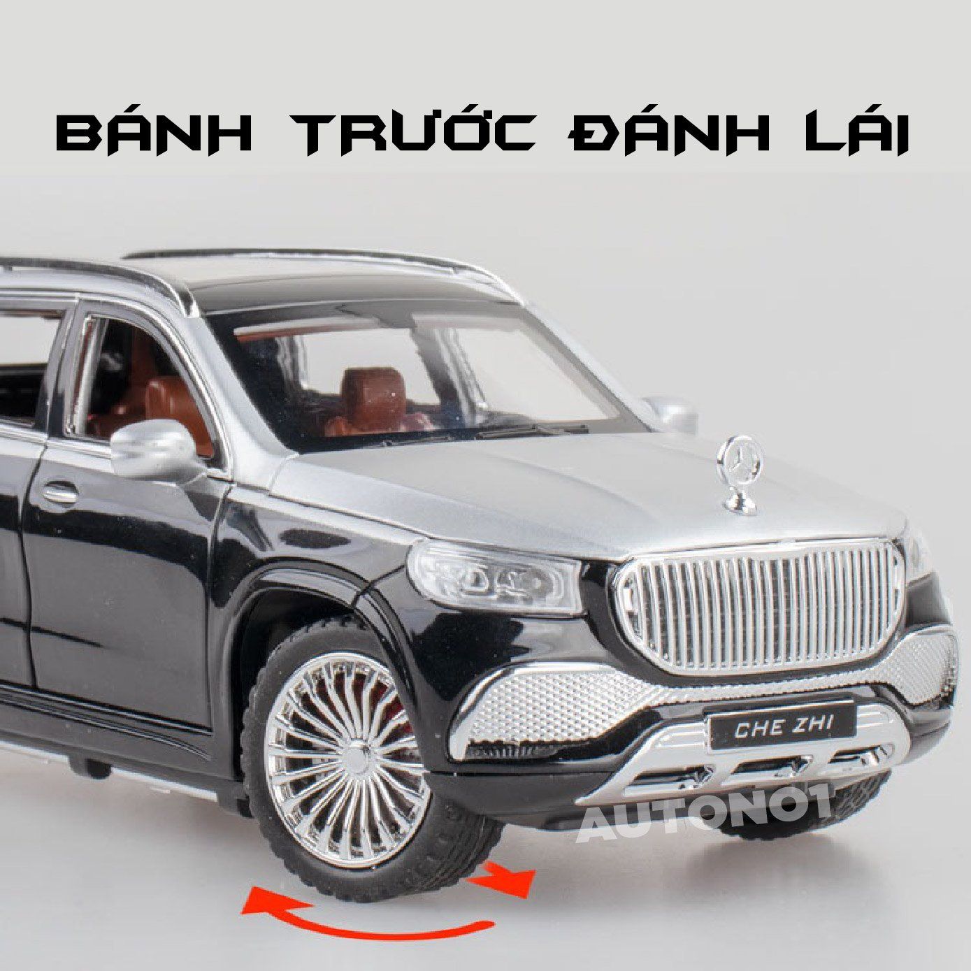  Mô hình xe Mercedes-Benz GLS600 MayBach full open có đèn có âm thanh bầu trời sao tỉ lệ 1:24 Chezhi OT437 