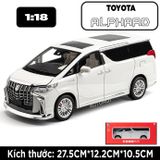  Mô hình xe Toyota Alphard full open âm thanh - đèn tỉ lệ 1:18 Chezhi OT375 