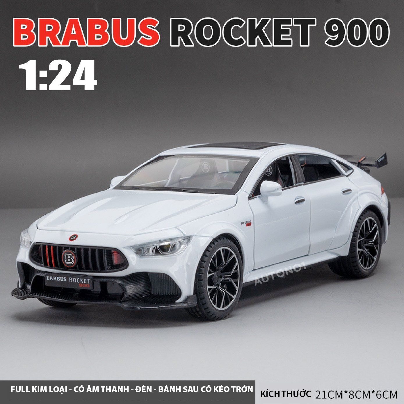  Mô hình xe Mercedes Benz Brabus Rocket 900 tỉ lệ 1:24 Alloy Model OT388 