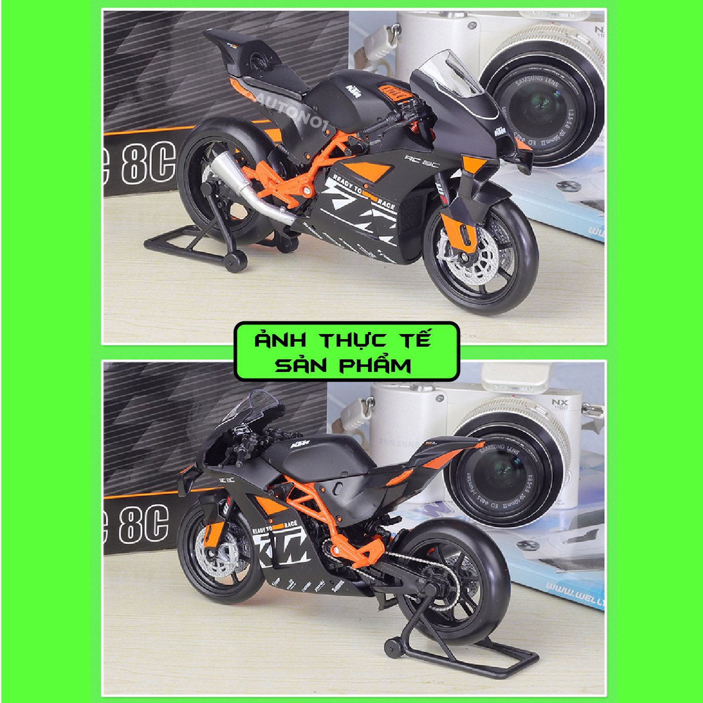  Mô hình xe KTM RC 8C tỉ lệ 1:12 Welly MT068 