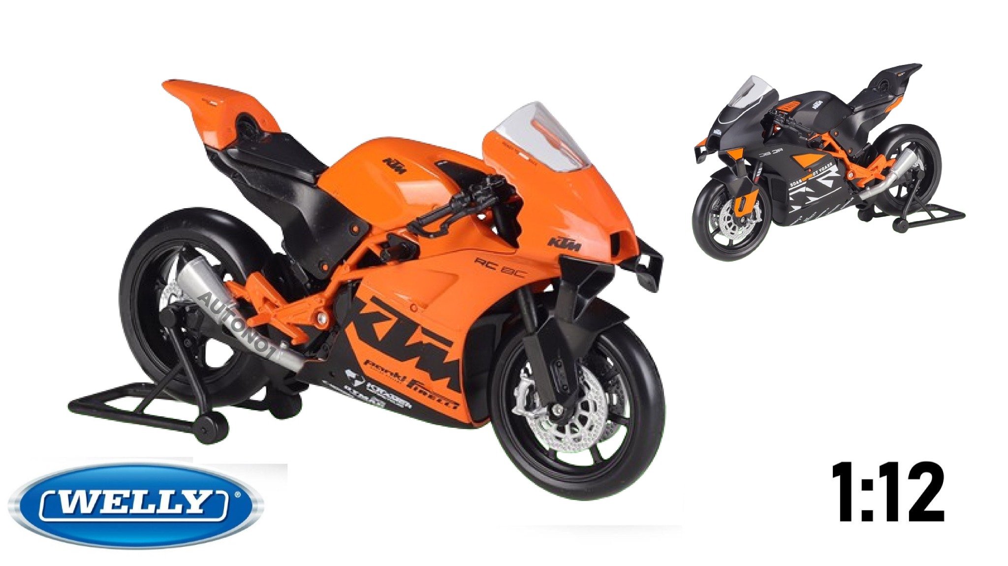  Mô hình xe KTM RC 8C tỉ lệ 1:12 Welly MT068 