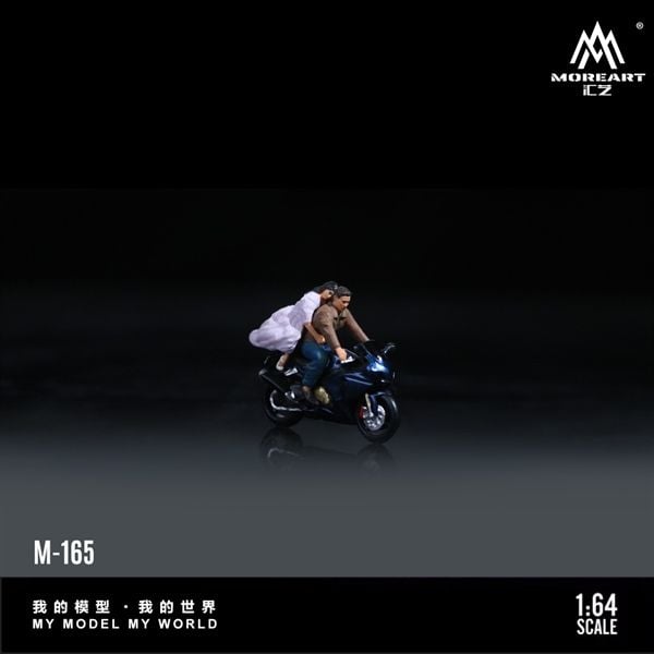  Mô hình nhân vật và xe Suzuki Dark Blue Motorcycle Couple Suit tỉ lệ 1:64 MO222165 