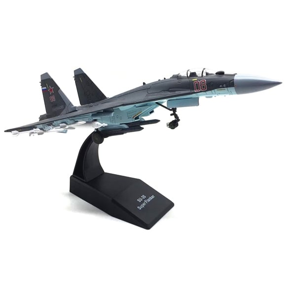  Mô hình máy bay chiến đấu Russia Su-35 BBC POCCNN No.08 Dark gray tỉ lệ 1:100 Ns models MBQS021 
