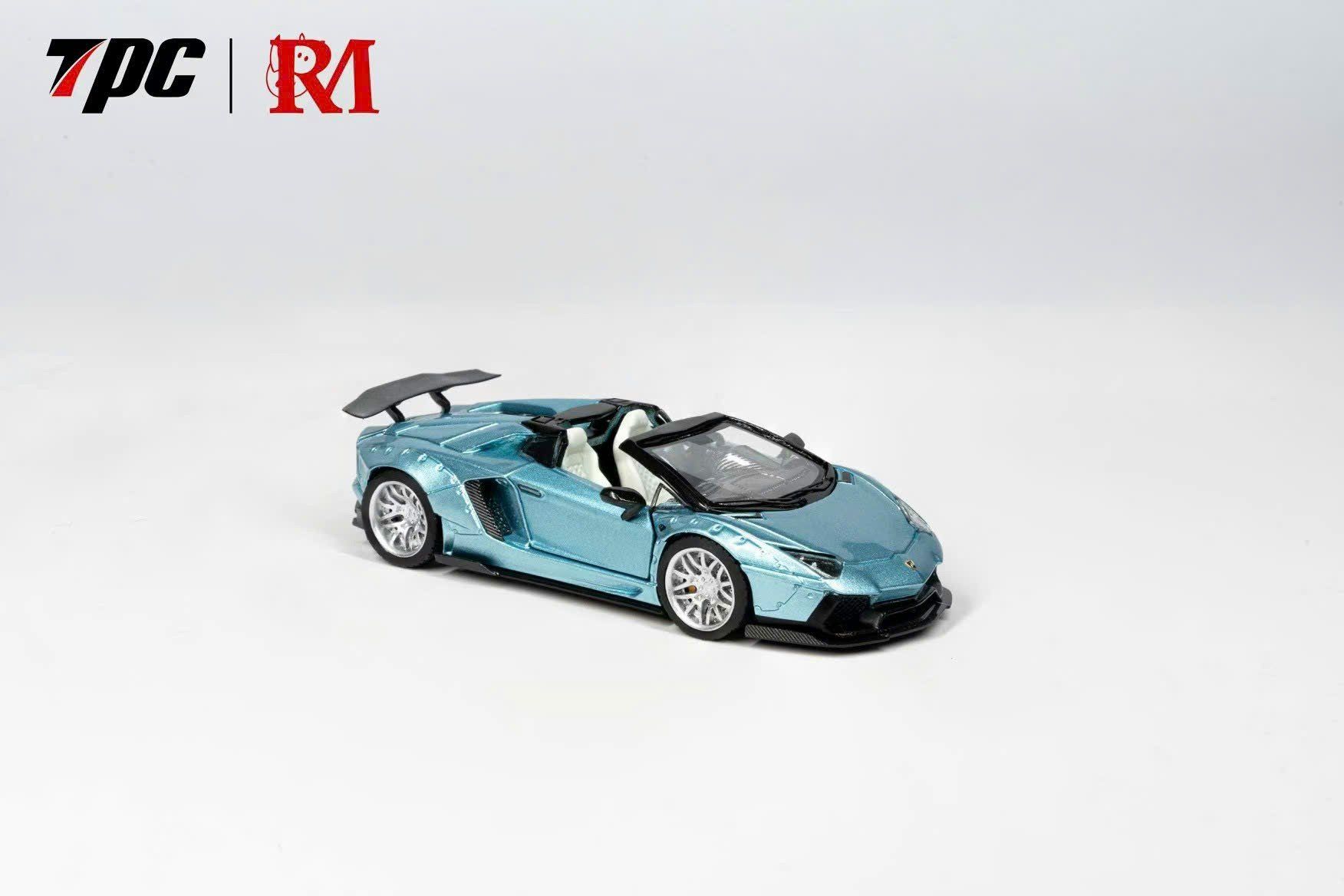  Mô hình xe Lamborghini Aventador LP700-4 LBWK wide body mở 2 cửa + nắp máy sau limited edition 500pcs tỉ lệ 1:64 TPC x Rhino Model RM Rhino OT64133 