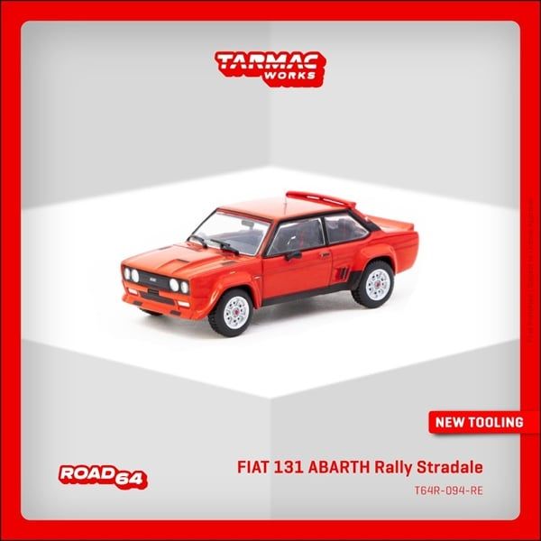  Mô hình xe FIAT 131 ABARTH Rally Stradale Red tỉ lệ 1:64 Tarmac Works T64R-094-RE 