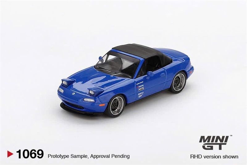  Mô hình xe Mazda Miata MX-5 (NA) Tuned Version Dark Blue tỉ lệ 1:64 MiniGT MGT01069 
