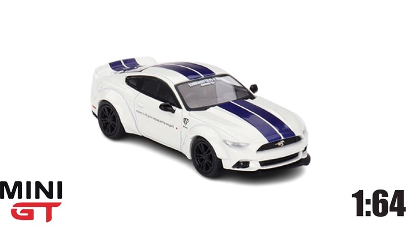  Xe mô hình ô tô Ford mustang GT LB-Works White tỉ lệ 1:64 MiniGT MGT00646 