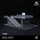 Hộp trưng bày mô phỏng B-Steel frame structure platform parking scene tỉ lệ 1:64 MoreArt MO923006 