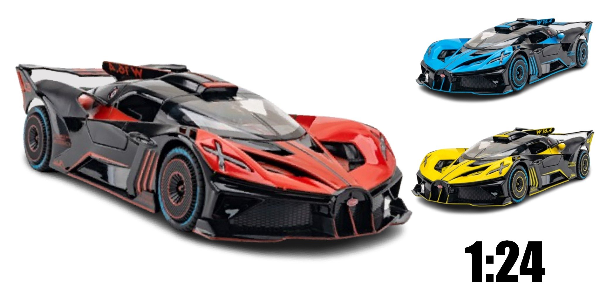  Mô hình xe Bugatti Bolide full open 1:24 Chezhi OT133 