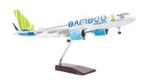  Mô hình máy bay Bamboo Airlines Air Airbus A320 47cm 1:130 có đèn led tự động theo tiếng vỗ tay hoặc chạm MB47004 