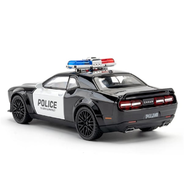  Mô hình xe ô tô Police Dodge Challenger Hellcat tỉ lệ 1:32 Alloy Car OT32037 