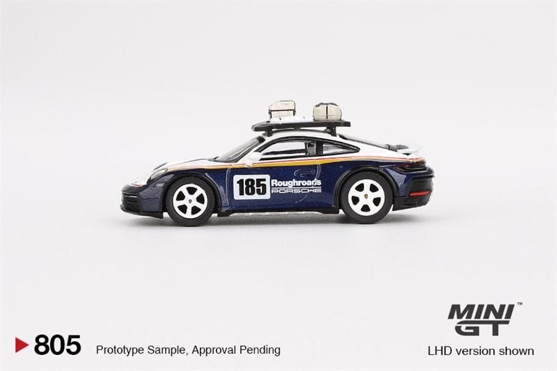  Mô hình xe Porsche 911 Dakar Rallye Design Package White/Gentian Blue Metallic tỉ lệ 1:64 MiniGT MGT00805-CH 