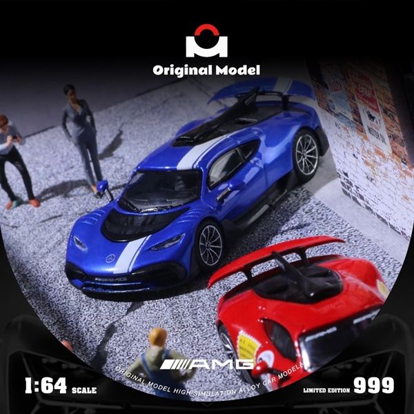  Mô hình xe Mercedes-AMG One Blue tỉ lệ 1:64 Original model OM646406 