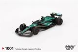 Mô hình xe Aston Martin AMR24 #18 Lance Stroll 2024 F1 2024 Bahrain GP card tỉ lệ 1:64 MiniGT MGT01001 