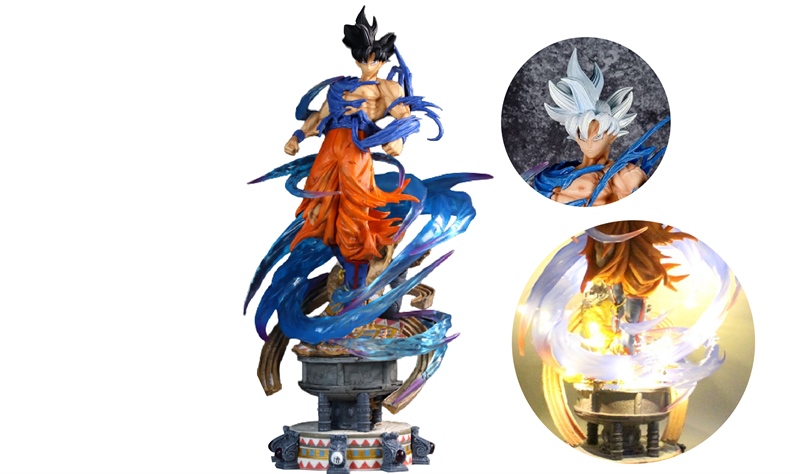  Mô hình nhân vật Dragonball Songoku super saiyan 2 có đầu thay thế - có đèn 48cm FG250 