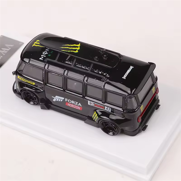  Mô hình xe Volkswagen T1 Van Kombi Black - Forza Monster tỉ lệ 1:64 Lang Feng Model 