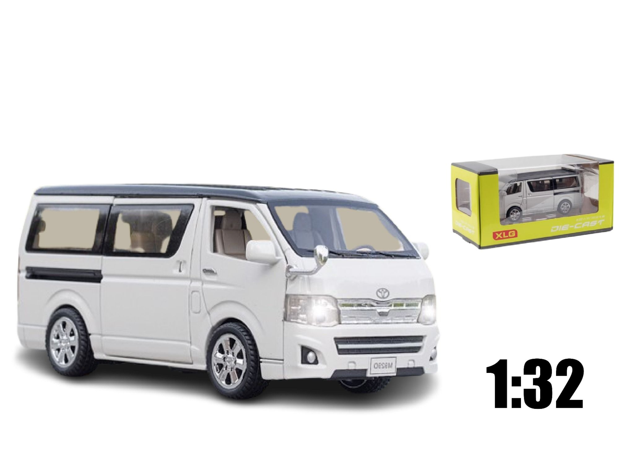  Mô hình xe ô tô Toyota Hiace tỉ lệ 1:32 XLG model OT138 