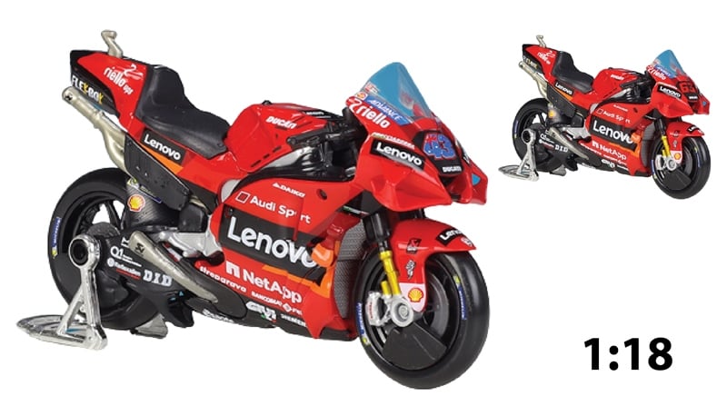  Mô hình xe mô tô GP Ducati Desmoscidici Lenovo Racing 2022 tỉ lệ 1:18 Maisto 8125 