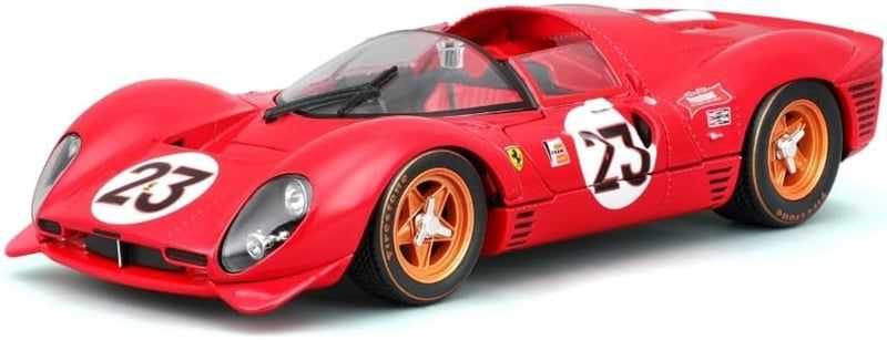  Mô hình xe Ferrari Daytona 330 P4 racing #23 - full kính - mở được 2 cửa tỉ lệ 1:24 Bburago 18-26310 OT24058 
