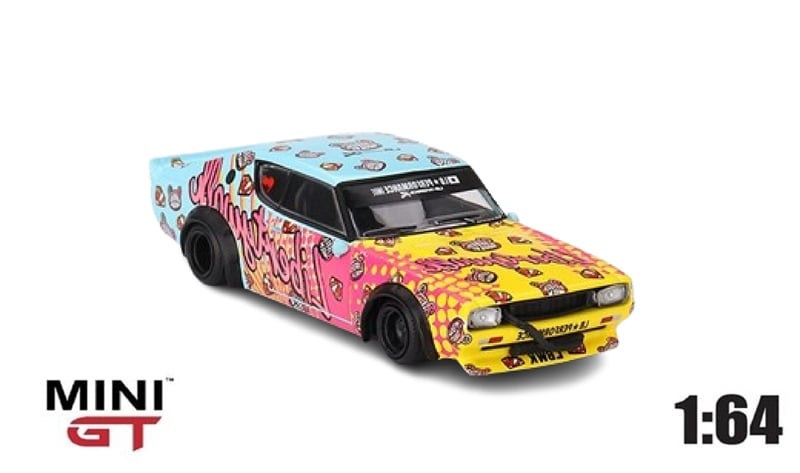  Mô hình xe Nissan skyline Kenmeri Liberty Walk LBWK KUMA tỉ lệ 1:64 MiniGT MGT00698-CH 